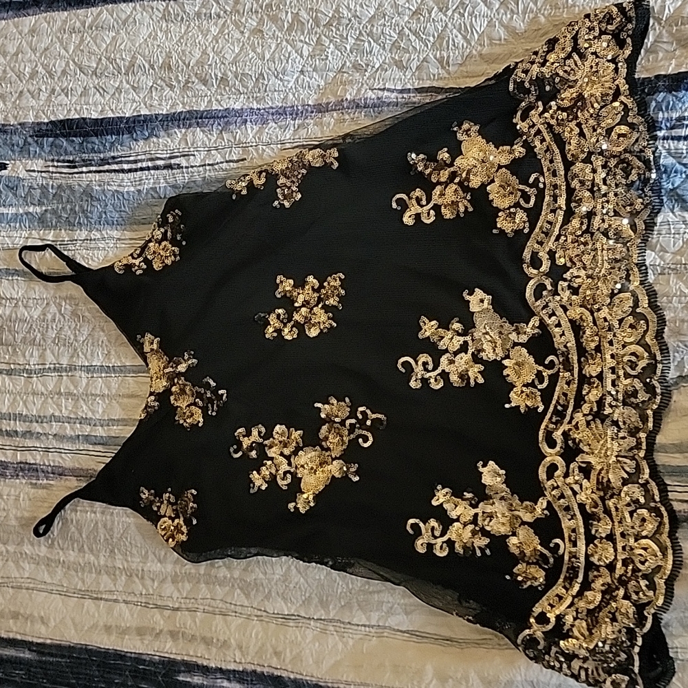 Gorgeous gold sequins tank